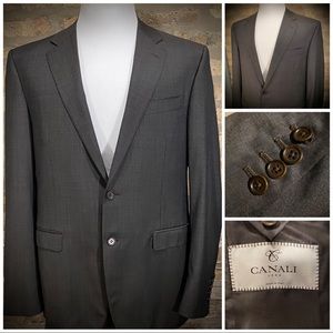42R Canali Wool Gray Blazer Sport Coat Jacket